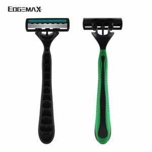 Factory Triple Blades <strong>Disposable</strong> Shaving <strong>Razor</strong> for Men Pivoting Cartridge match with Rubber Handle for Comfortable Shaving - Product Image 3