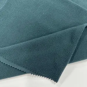 Roupas de cor personalizada para uso ao ar livre, tecido reciclado de lã polar 100% fibra de poliéster, cor personalizada respirável para jaquetas masculinas