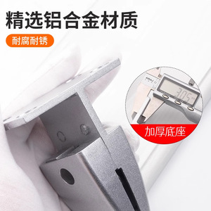 Office Desk <b>Partition</b> Clips Aluminum Alloy L Shaped T Shaped Flat Bottom Glass Mounting Hardware For Office Furniture - Product Image 3