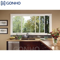 GONHO Portes et fenêtres coulissantes automatiques sans cadre en acier inoxydable moderne, double vitrage trempé, écoénergétiques, finition poudrée