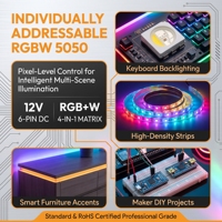 Puce LED SMD RGB 5050 de haute qualité pour l'éclairage intérieur automobile, accessoires de voiture, modules LED et électronique décorative