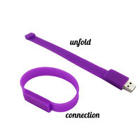 Câble USB bracelet bracelet 2.0 3.0 Flash Drive Noir caoutchouc de silicone souple Pen Drive memorias Porte-clés 128gb 32gb 64gb