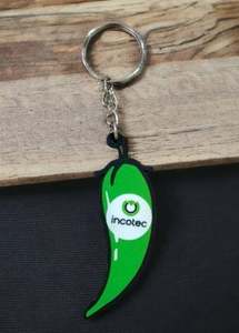 พวงกุญแจโฆษณาส่งเสริมการขายวัสดุทำจากซิลิโคนพีวีซีแบบสัมผัสนุ่มโลโก้ออกแบบได้ตามต้องการ - Product Image 2