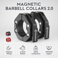 Klip Pengunci Barbel Magnetik ProCircle 2 Inch 2.0 Serat Nilon Lepas Cepat untuk Bar Olimpiade, Daya Kunci 300LB