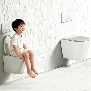 WC de salle de bain, toilettes à deux pièces, design moderne, sans bride, siphon en P, modèle occidental, siège de toilettes pour enfants, fabrication OEM - Product Image 1