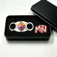 <strong>Best</strong> Round Stainless Steel Double Blade Cigar Cutter Scissor Handle Portable Tool With With Back Stop Blade As Golf Ball Marker
