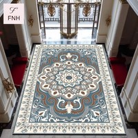 Alfombra de Poliéster Hecha a Máquina, Estilo Americano, Persa, Turco, Vintage, Étnico, Bohemio, Novedoso, de Pelo Medio, Lavable a Máquina, para Sala de Estar