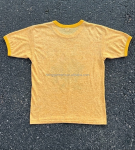 เสื้อยืดคอกลมคุณภาพสูง ลายแตก ลายซีดจาง สไตล์วินเทจ ผ้าฝ้าย 100% สำหรับผู้ชาย เสื้อยืดเปล่าแบบย้อมสีเอซิดสำหรับผู้ชาย - Product Image 2