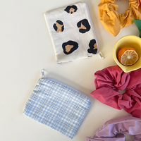Dompet Koin Tipis Motif Bunga Lucu Kantong Ritsleting Kartun Menggemaskan - Dompet Kecil Bergaya Segar untuk Tas Kosmetik