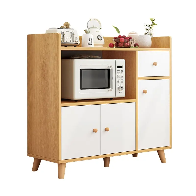 Modern Sideboard Buffet Cabinet Wood Console Table Storage Cabinet with Sliding Doors Kitchen Dining Room Furniture