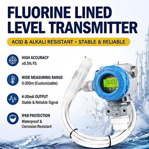 Capteur de niveau d'eau submersible industriel en acier inoxydable doublé de fluor, IP68, résistant à la corrosion, précision de 0,5 %, 4-20 mA - Product Image 4