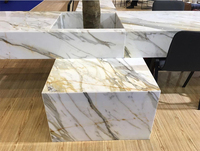 Dalle de marbre naturel de luxe 1600x3200mm, 12mm, porcelaine italienne Calacatta Gold pour panneaux muraux en marbre
