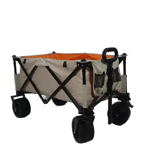 Zusammenklappbare Wagen faltbar Camping Outdoor Dienstleistungswagen zum Angeln Einkaufen Kinder-Handwagen geräumiger Wagen