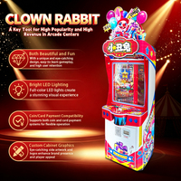 Kising Jeu d'arcade 10 voies Shuttle Clown Rabbit, Mises multiplicatives, Roue chanceuse, Double distribution billets et jetons