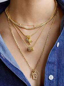 Custom 18K Gold Plated Heart Pendant Necklace Fashionable Zirconia Sparkling Charm Brass Material Custom <strong>Jewellery</strong> - Product Image 4