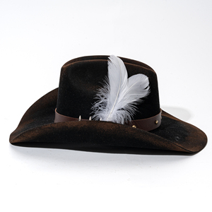 Nueva moda australiana 100% lana personalizada nueva moda Cattleman fieltro vaquero Fedora sombreros ala plana enrollable sombrero de ala al por mayor - Product Image 3