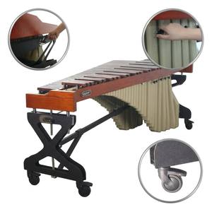 Marimba Professionnelle avec Tubes Résonateurs et Chariot Réglable pour Écoles de Musique et Concerts - Product Image 3