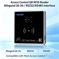 Pembaca Kartu IC 13.56MHz QR RFID Wiegand Kode QR Kontrol Akses 1D 2D RS232 RS485 Pembaca Pemindai Kode QR