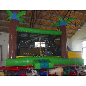 Tobogán inflable para exteriores con pared de escalada para niños de 4 a 6 años, hecho a medida - Product Image 1