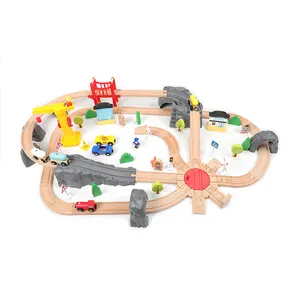 Brinquedo de madeira para crianças, trem de brinquedo clássico, conjunto de trem de brinquedo para crianças de 3 anos ou mais, trem de trem clássico