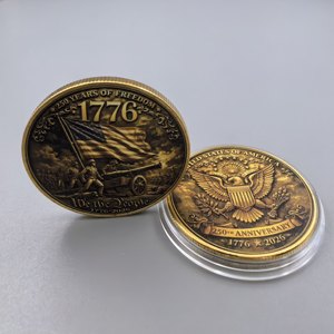Pièce de collection commémorative 3D de la Guerre Révolutionnaire et du Grand Sceau, Pièce de défi du 250e anniversaire des États-Unis, Vente en gros - Product Image 5