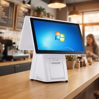 Terminal de point de vente tout-en-un Android 11 avec écran tactile capacitif, imprimante de reçus intégrée 58/80 mm, Bluetooth 5.2/Wi-Fi pour supermarchés