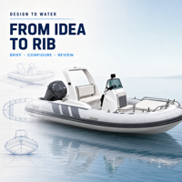 Bateau pneumatique semi-rigide personnalisé avec console de direction, marque OEM, emballage, Hypalon PVC, fond en V profond pour les détaillants et distributeurs maritimes