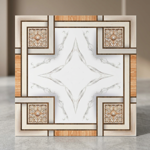 Carreaux de sol en céramique émaillée effet marbre 40x40cm, antidérapants, résistants aux acides, pour centres commerciaux et hôtels - Product Image 2