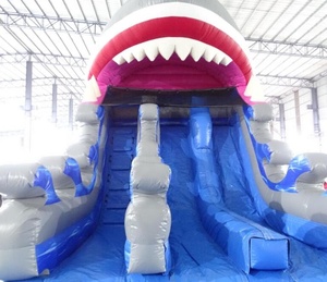 Nhà Máy Giá Inflatable Cá Mập Trượt Với Hồ Bơi - Product Image 3