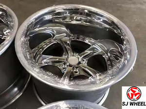 Jantes forgées en aluminium poli SJ Chrome <span class=keywords><strong>2</strong></span> pièces 17 18 19 20 pouces 5x112 5x114.3 5x120 Jantes de luxe personnalisées - Product Image 3