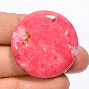 พลอยอัญมณีคาร์โบชองสีชมพูธรรมชาติ100% 70ซม. 31X31X6มม. แหวนจี้ IK-222ทำพลอย - Product Image 1