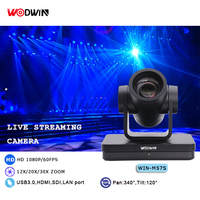 Cámara de Videoconferencia PTZ WODWIN WIN-M57S 1080p con Zoom Óptico de 20x, SDI, Sistema de Audioconferencia con Pan/Tilt de 170°, 255 Ajustes Preestablecidos