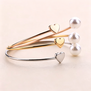 <span class=keywords><strong>Pulsera</strong></span> de Acero Inoxidable con Diseño de Oso y <span class=keywords><strong>Perlas</strong></span>, Joyería de Oso, Regalo, Muestra de Diseño, <span class=keywords><strong>Pulsera</strong></span> de Animal - Product Image 2