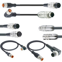 Harness Kabel Inti Tembaga Kustom (ODM) 3/4/5/6/7/8/12 Kutub Konektor DIN Lurus Sudut PVC Terlindungi/Tidak Terlindungi Jantan Betina
