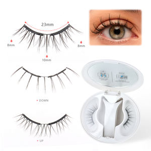 Vente en gros de faux cils magnétiques naturels doux réutilisables à étiquette privée, extensions de cils magnétiques 3D avec applicateur - Product Image 2