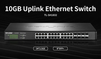 TP-Link Conmutador Ethernet de 24 puertos 2.5GbE Conmutador de red de 2500Mbps con 10G SFP + Concentrador de red de enlace ascendente Divisor de Internet