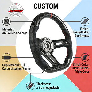 Volante de Fibra de Carbono Real para <span class=keywords><strong>Audi</strong></span> 17-22 <span class=keywords><strong>RS</strong></span> a S 3 <span class=keywords><strong>4</strong></span> 5, Accesorios Interiores para Automóvil, Personalizable - Product Image 6