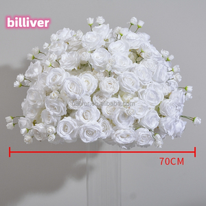 맞춤형 흰색 녹색 높이가 큰 센터피스 꽃볼 장식 웨딩 테이블 센터피스 - Product Image 2