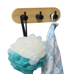Soporte adhesivo de gancho para llave de pared de madera para <span class=keywords><strong>perchero</strong></span> ganchos multiusos fregona decorativa montada en la pared - Product Image 2