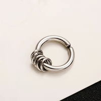 Acier inoxydable Noir Non-Piercing Indolore Oreille Clip Boucles D'oreilles Femmes Hommes Fausses Boucles D'oreilles Punk Pop Bijoux
