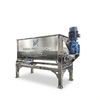 Mélangeur à ruban horizontal double CY, capacité de 50 kg à 5000 kg, capacité de 400 à 300 L, mélangeur à ruban en acier pour l'alimentation et les produits chimiques