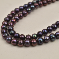 Perles d'eau douce naturelles semi-rondes 2-10mm, surface propre, matériau pour chaîne de pull, semi-finies, en vrac, pour bijoux féminins