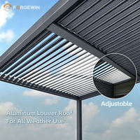 Pergola en aluminium avec toit à lames orientables, imperméable, protection solaire, gazebo extérieur, pavillon pour plantes grimpantes de jardin