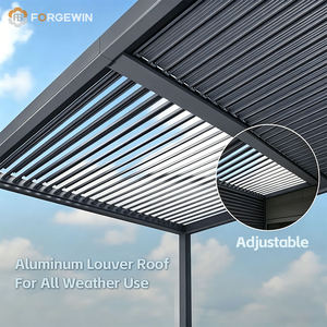 Pergola en aluminium avec toit à lames orientables, imperméable, protection solaire, gazebo extérieur, pavillon pour plantes grimpantes de <span class=keywords><strong>jardin</strong></span> - Product Image 2