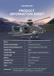 U.S. Boeing AH-64 Apaches attaccano modellini di <span class=keywords><strong>elicotteri</strong></span> 1:32 elicottero 9CH Flybarless GPS volo RC elicottero - Product Image 5