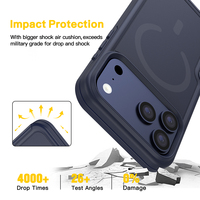 Coque de téléphone pour iPhone 18 Pro Max avec protection magnétique givrée anti-chute, antichoc pour iPhone 18 17 16 Pro Max