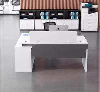 Poste de travail moderne pour 4 personnes, cloison de bureau, poste de travail en forme de L pour 4 personnes, mobilier de poste de travail