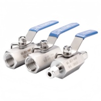 Robinet à bille hexagonal en acier inoxydable 304 pour gaz, à compression, compatible avec tubes de 6/8/10/12/14/16/18 mm et raccords de 1/4", 3/8", 1/2", 3/4", 1 pouce