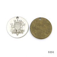 Étiquette métallique ronde personnalisée avec logo en relief, étiquette métallique anti-rouille en laiton, étiquette suspendue pour accessoires de porte-clés