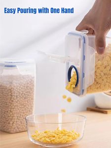 2.5l Cereal <b>Container</b> Plastic Dry Food Storage Jars <b>Flour</b> Dry Food Cereal Storage <b>Container</b> Set - Product Image 5